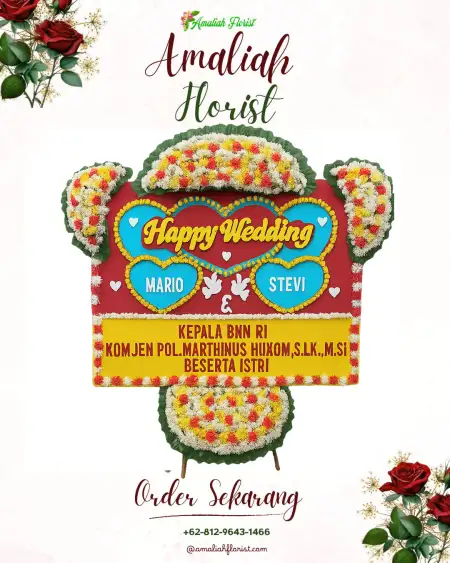Papan Bunga Pernikahan Deyeng